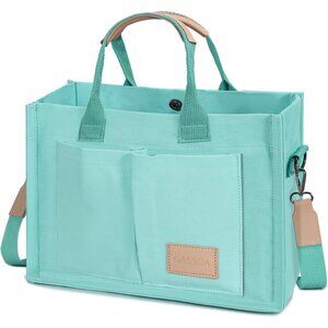 Canvas Tote Bags for Women Crossbody Shoulder Handbag with Pockets